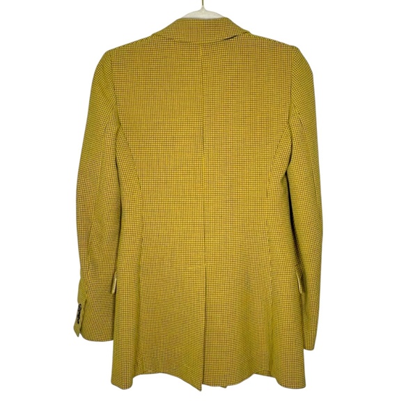 Wilfred (Aritizia) | Margaux Blazer | 00 | Yellow Check Pattern | Double Breast - Picture 14 of 15